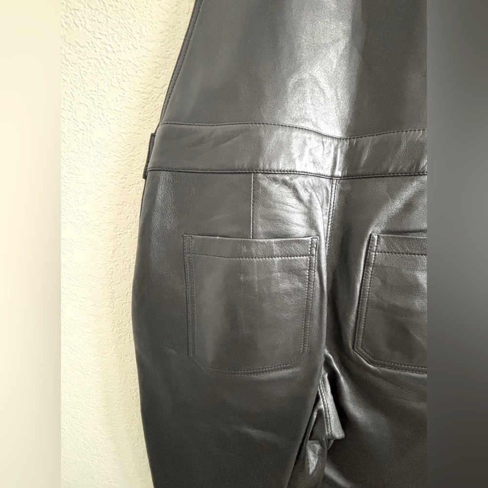 Anthropologie leather overalls - Picture 6 of 8